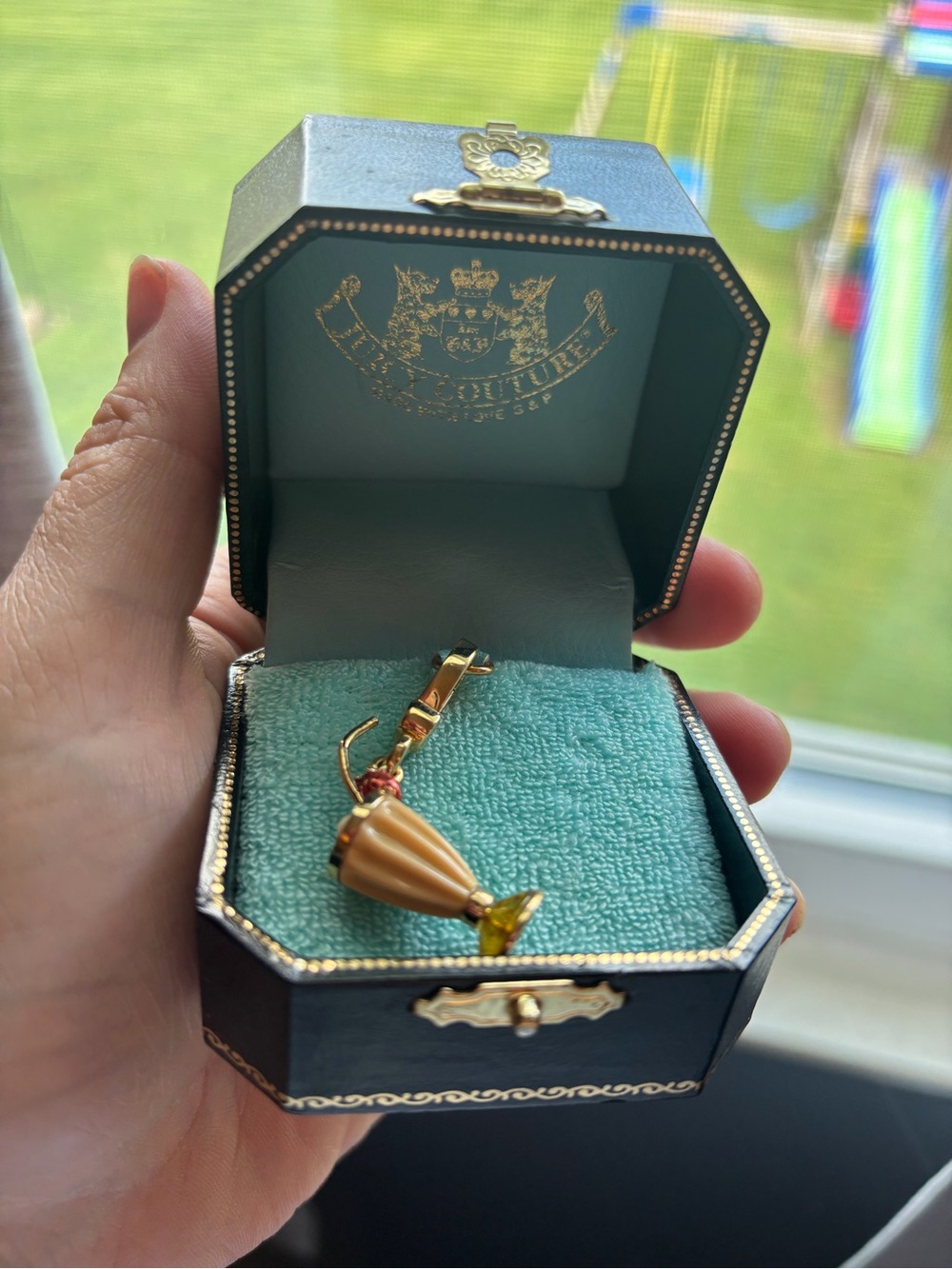 RARE Vintage Juicy Couture Gold-tone Ice Cream Soda Charm
